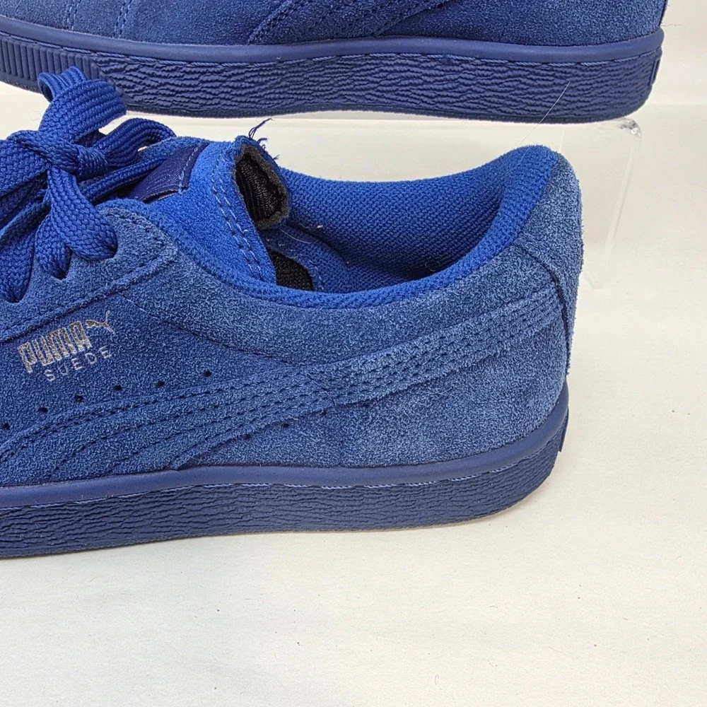 Puma Suede Classic Sneakers Mens 8 Blue Low Top Suede Trainers Monochromatic
